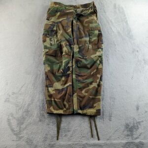 Vintage 90s US Military Pants Mens Fits 28x30 Woodland Camo BDU Combat Denim